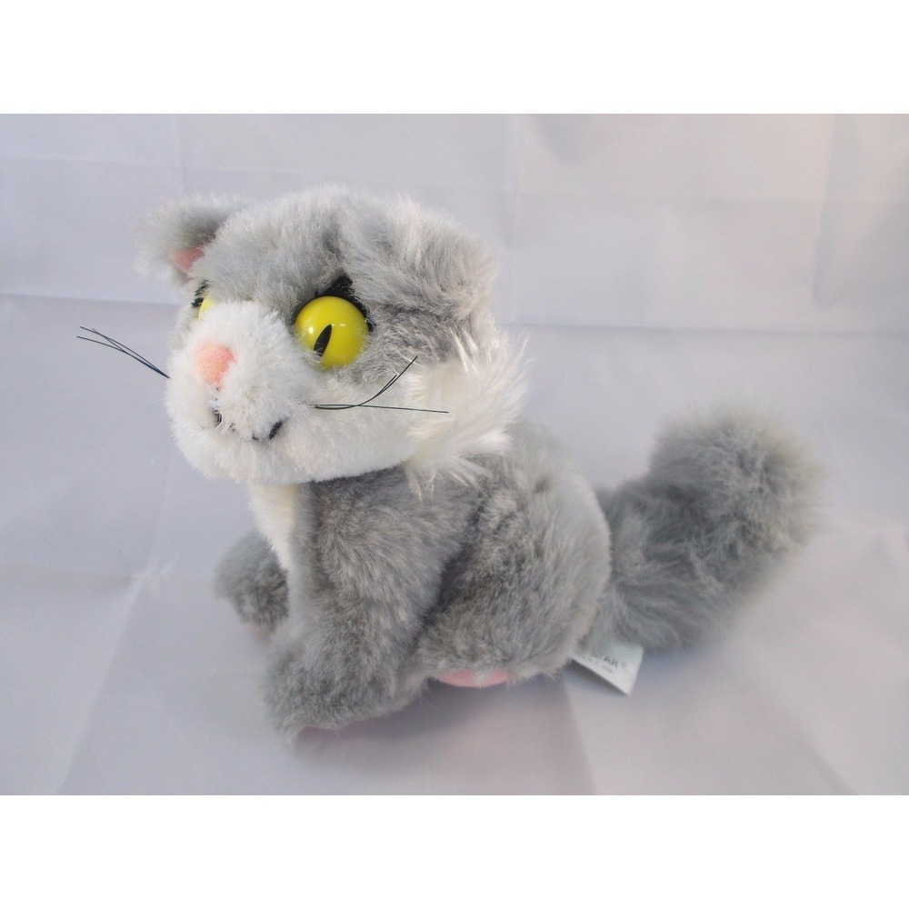 Mighty Star Cat Plush Yellow Eyes 6.5 Inch Tall Stuffed Animal toy